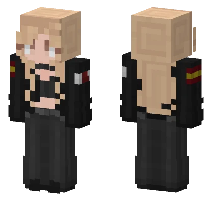 Girl In Black Hoodie Minecraft skin