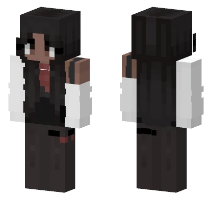 Girl In Black Suit Minecraft skin