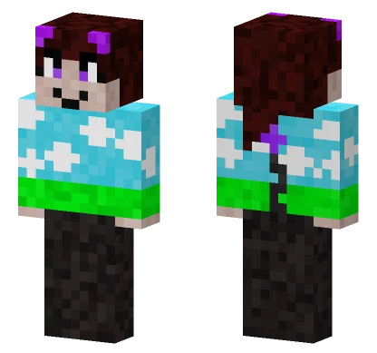 Girl in Blue Pajamas Minecraft skin