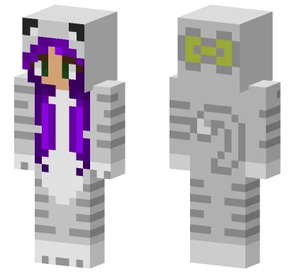 Girl In Cat Pajamas Minecraft skin