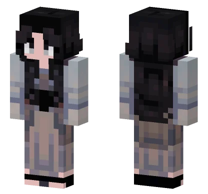 Girl In Grey Outfit Minecraft skin