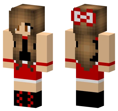 Girl In Minecraft Red Minecraft skin