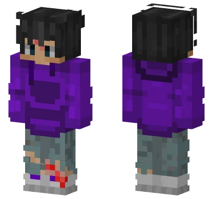 Girl In Purple Outfit Minecraft skin