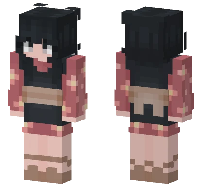 Girl In Red Dress Minecraft skin