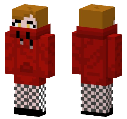 Girl In Red Hoodie Minecraft skin