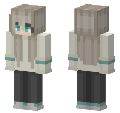 Girl In White Sweater Minecraft skin