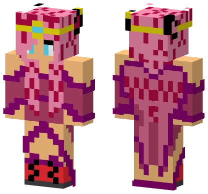 Girl Love Wolf Minecraft skin