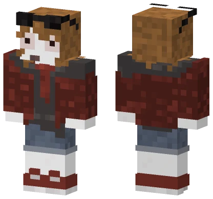Girl Red Eyes Minecraft skin