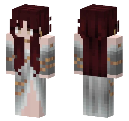 Girl White Dress Minecraft skin