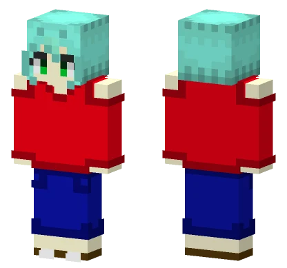 Girl With Blue Hair Minecraft skin
