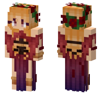 Girl With Flowers Minecraft skin