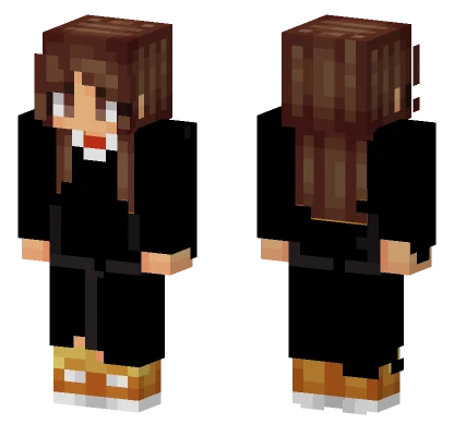 Girl With Long Brown Hair Minecraft skin