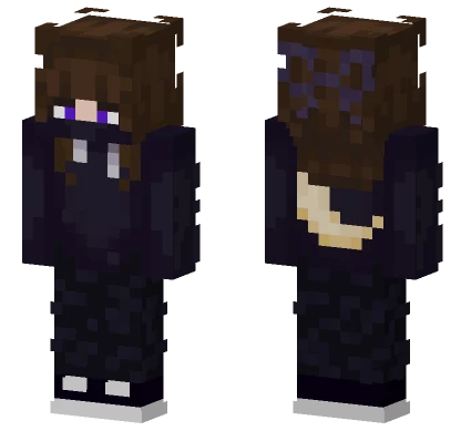 Girl With Moon Minecraft skin