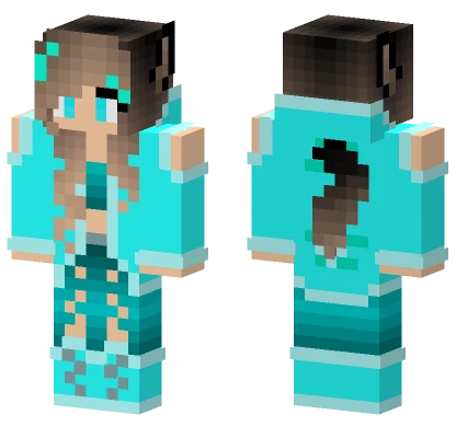 Girl With Wolf Ears Minecraft skin