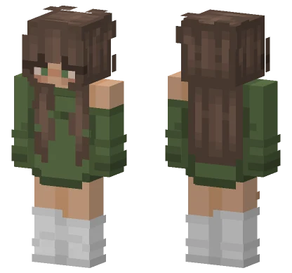 Girls Green Minecraft skin