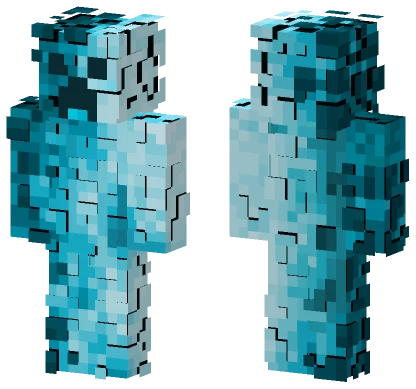 Glacier Creeper Minecraft skin