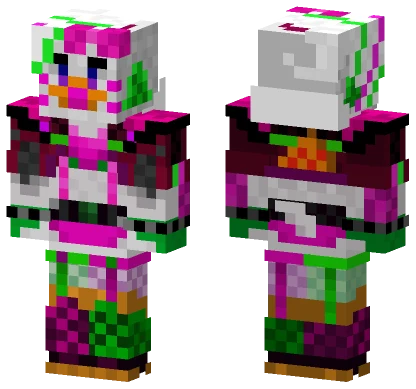 Glamrock Chica Stylized Minecraft skin