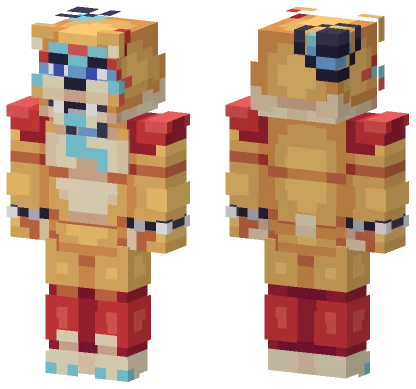 Glamrock Freddy FNAF Security Breach Minecraft skin