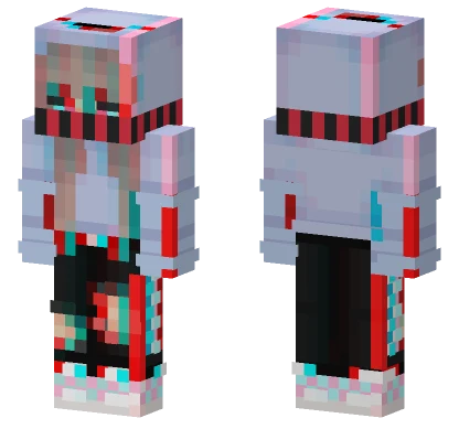 Glitched Girl Minecraft skin