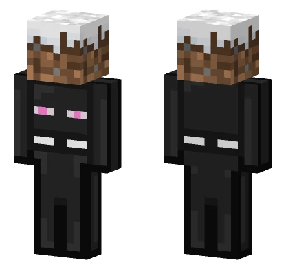 Glitched Snow Block Enderman Minecraft skin