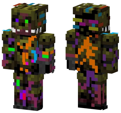 Glitched Springtrap Minecraft skin