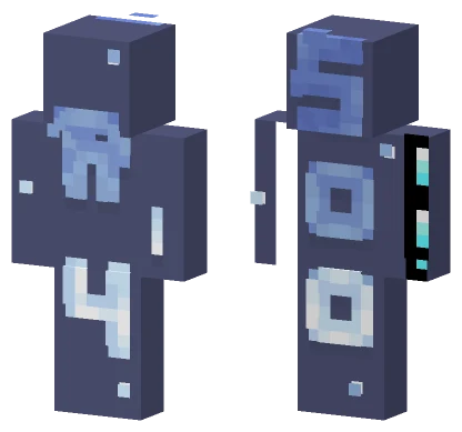 Glitchy Digital Warrior Minecraft skin
