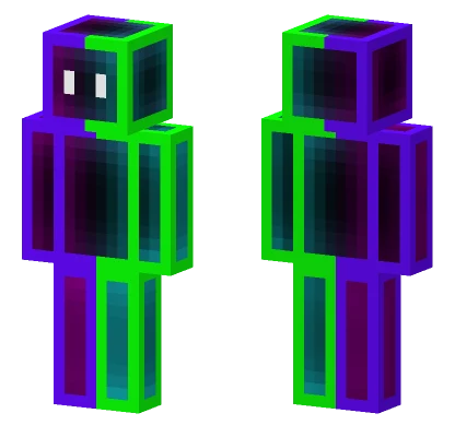Glitchy Purple Green Skin Minecraft skin