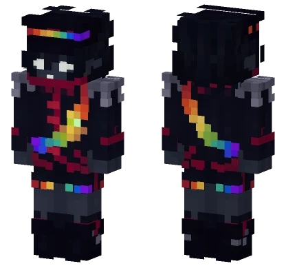 Glitchy Rainbow Avatar Minecraft skin