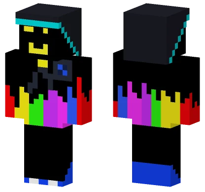 Glitchy Rainbow Boy Minecraft skin