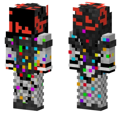 Glitchy Skull Warrior Minecraft skin