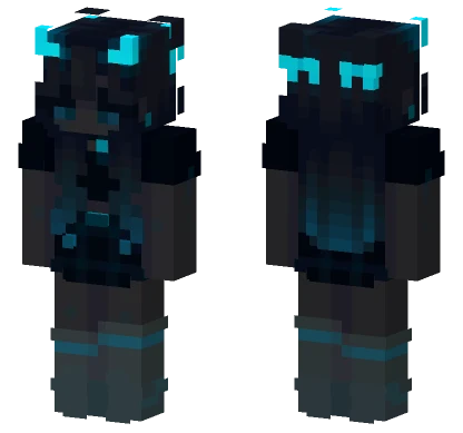 Glowing Blue Creature Minecraft skin