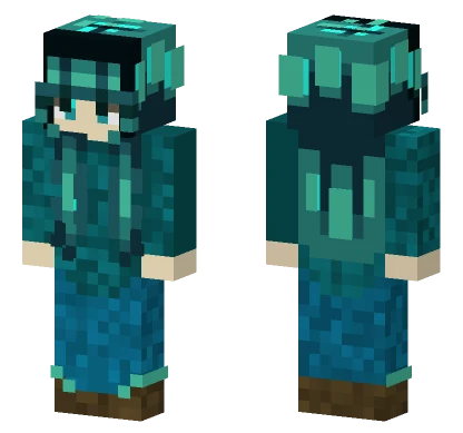 Glowsquid Girl Minecraft skin