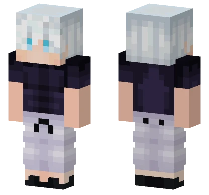 Gojo Removable Top Half Minecraft skin