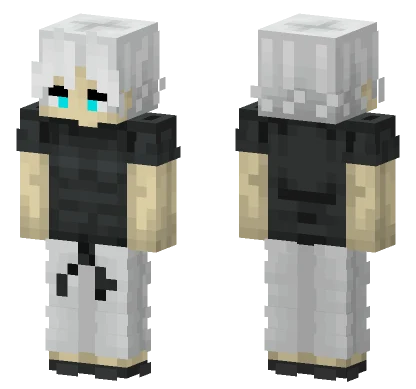 Gojo Satoru White Outfit Minecraft skin