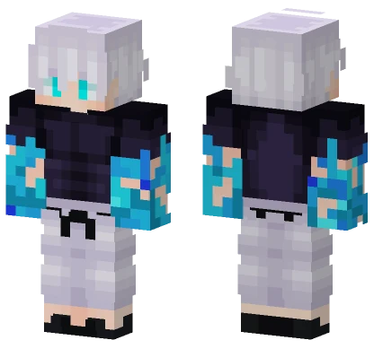Gojo Shinjuku White Outfit Minecraft skin