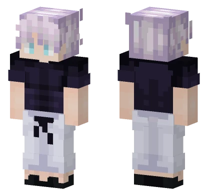 Gojo White Outfit Minecraft skin