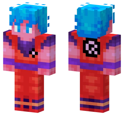 Goku Blue Kaioken Minecraft skin