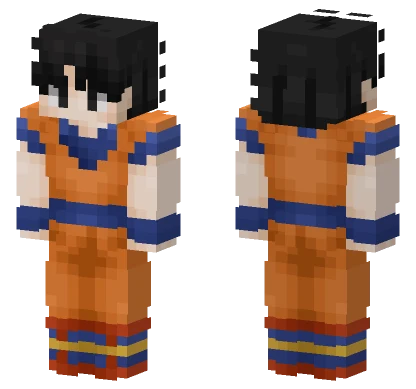 Goku Orange Outfit Minecraft skin