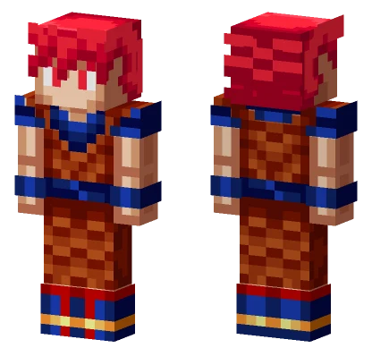 Goku Super Saiyan God Minecraft skin