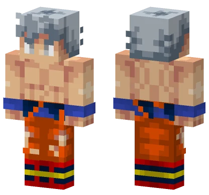Goku UI White Hair Minecraft skin