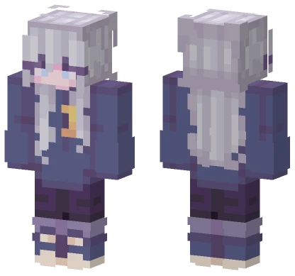 Gold Moon Long Hair Minecraft skin