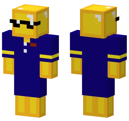 Golden Blue Uniform Minecraft skin