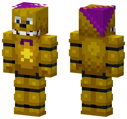 Golden Freddy FNAF Minecraft skin