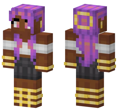 Golden Galaxy Girl Minecraft skin