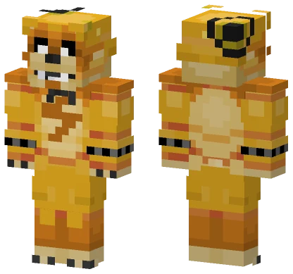 Golden Glamrock Freddy Minecraft skin