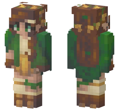 Golden Leaves Girl Minecraft skin