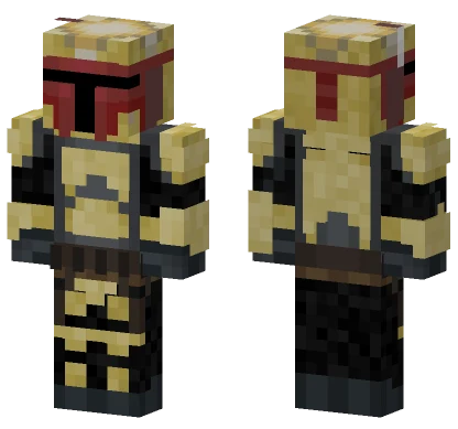 Golden Mandalorian Minecraft skin