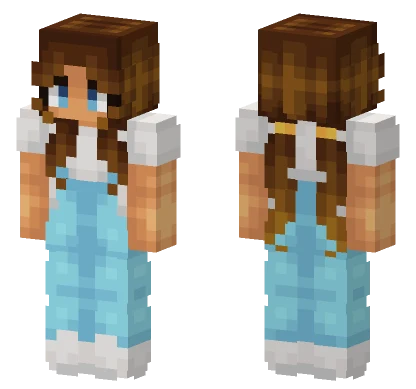 Golden Pigtail Farmer Girl Minecraft skin
