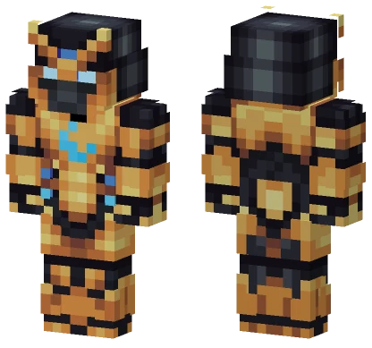 Golden Robot Warrior Minecraft skin