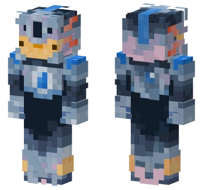 Golden Royal Axolotl Minecraft skin